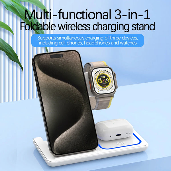 30W 3-in-1 Wireless Charger Stand